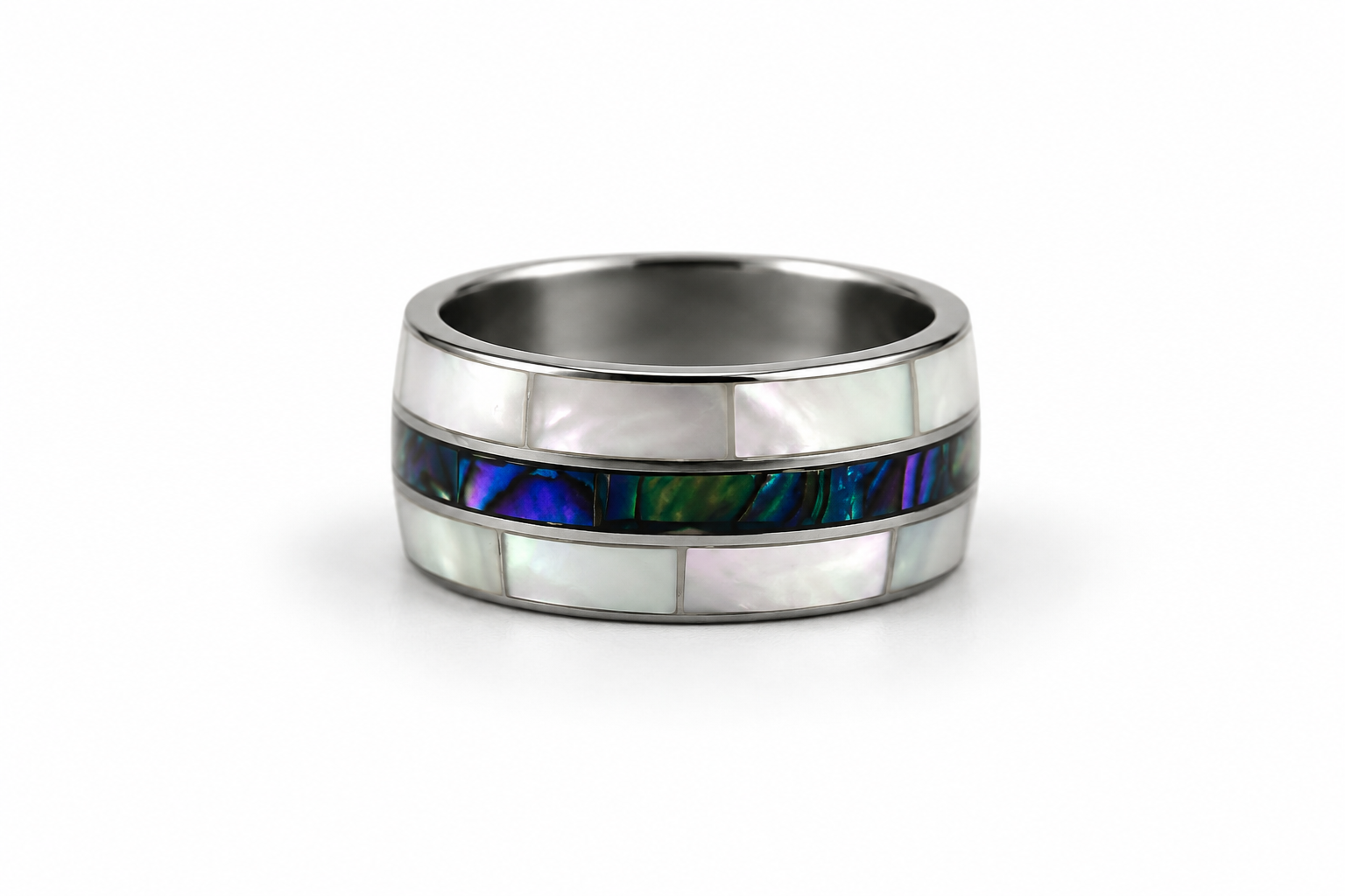 RING MIXED SHELL INLAY