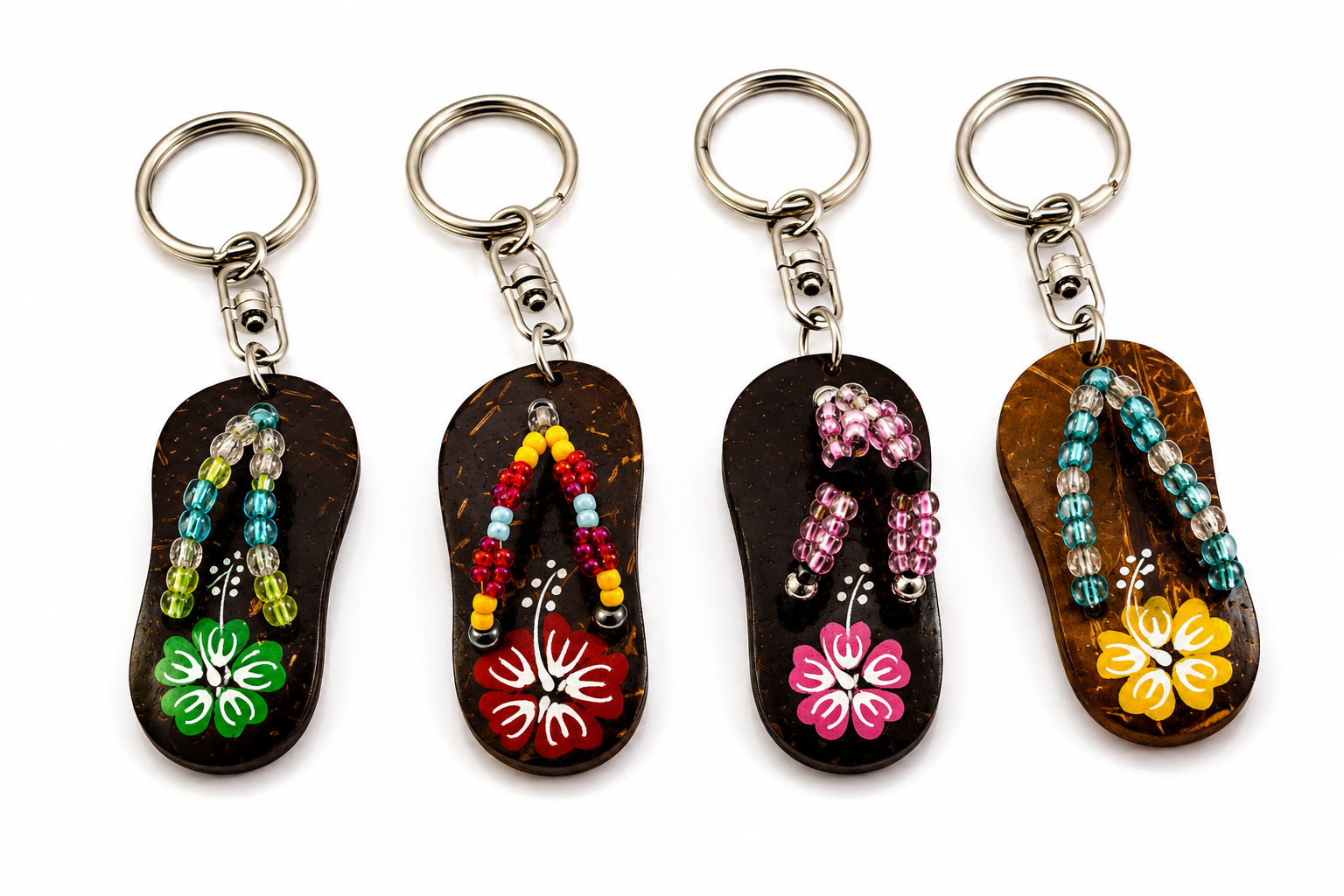 KEY RING WD PAINTED ASSORTED