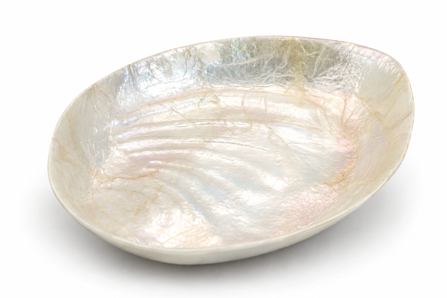 SOAP DISH CAPIZ LEAF