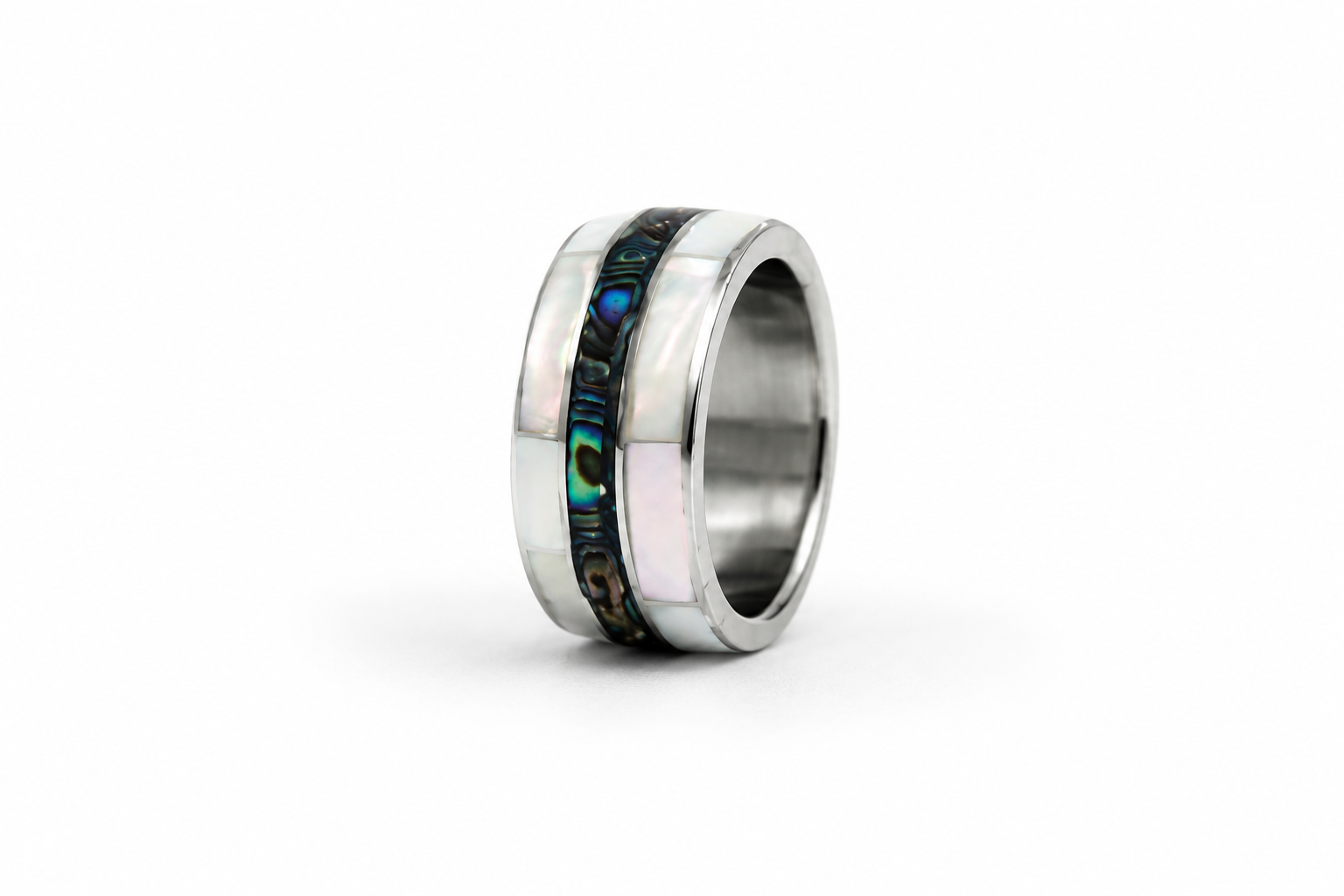 RING MIXED SHELL INLAY