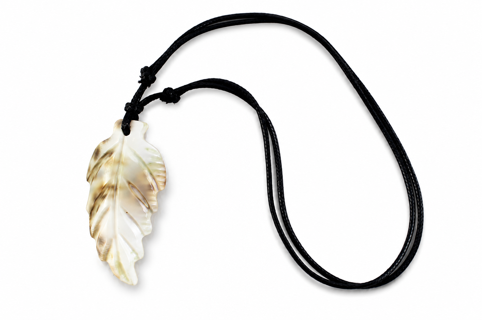 NECKLACE COWRY LEAF