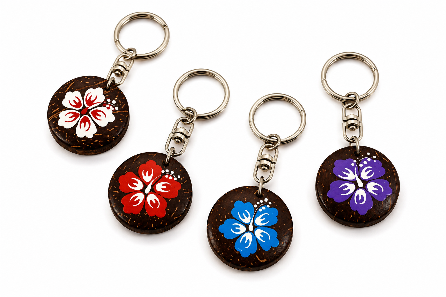 KEY RING WD PAINTED ASSORTED