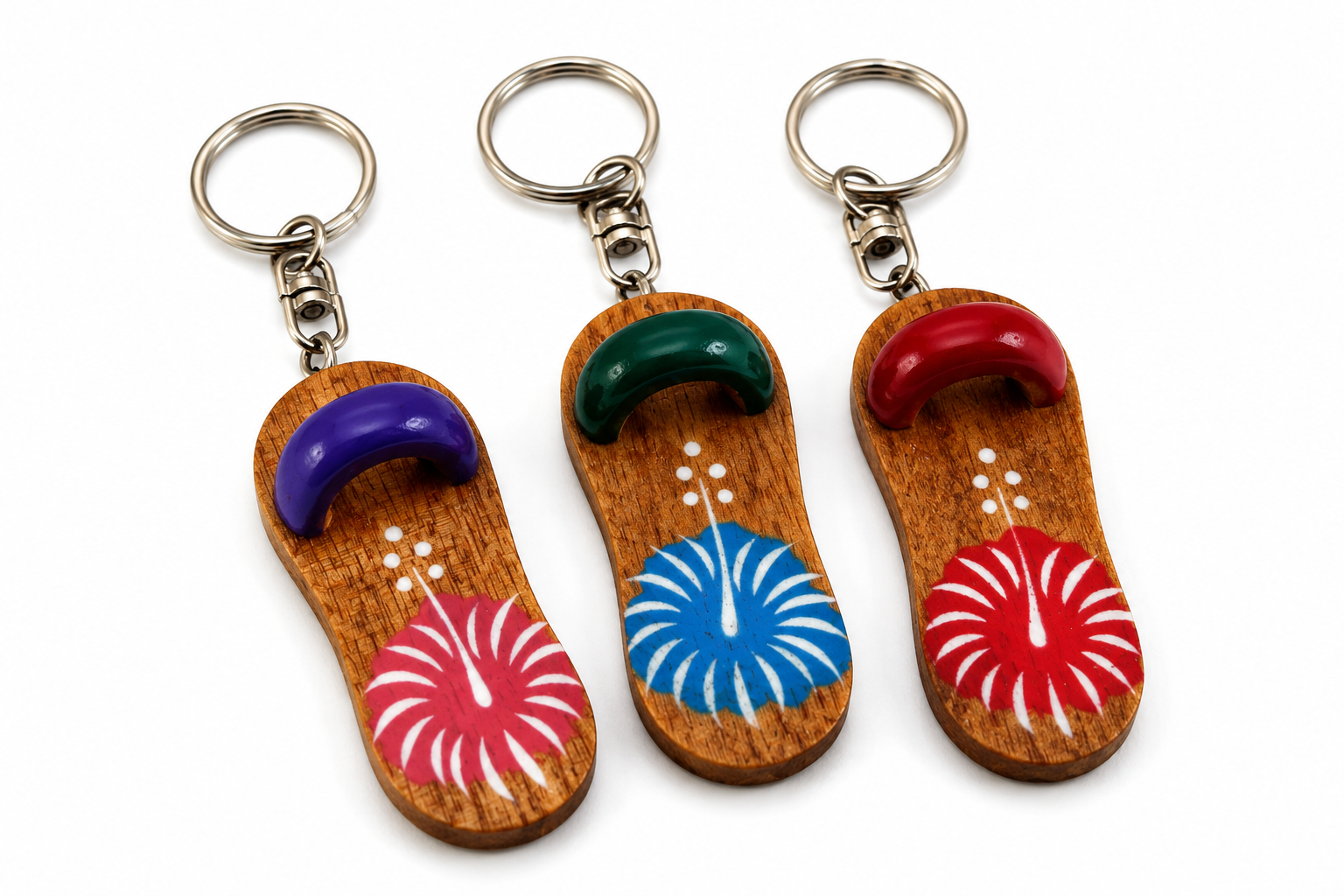 KEY RING WD PAINTED ASSORTED