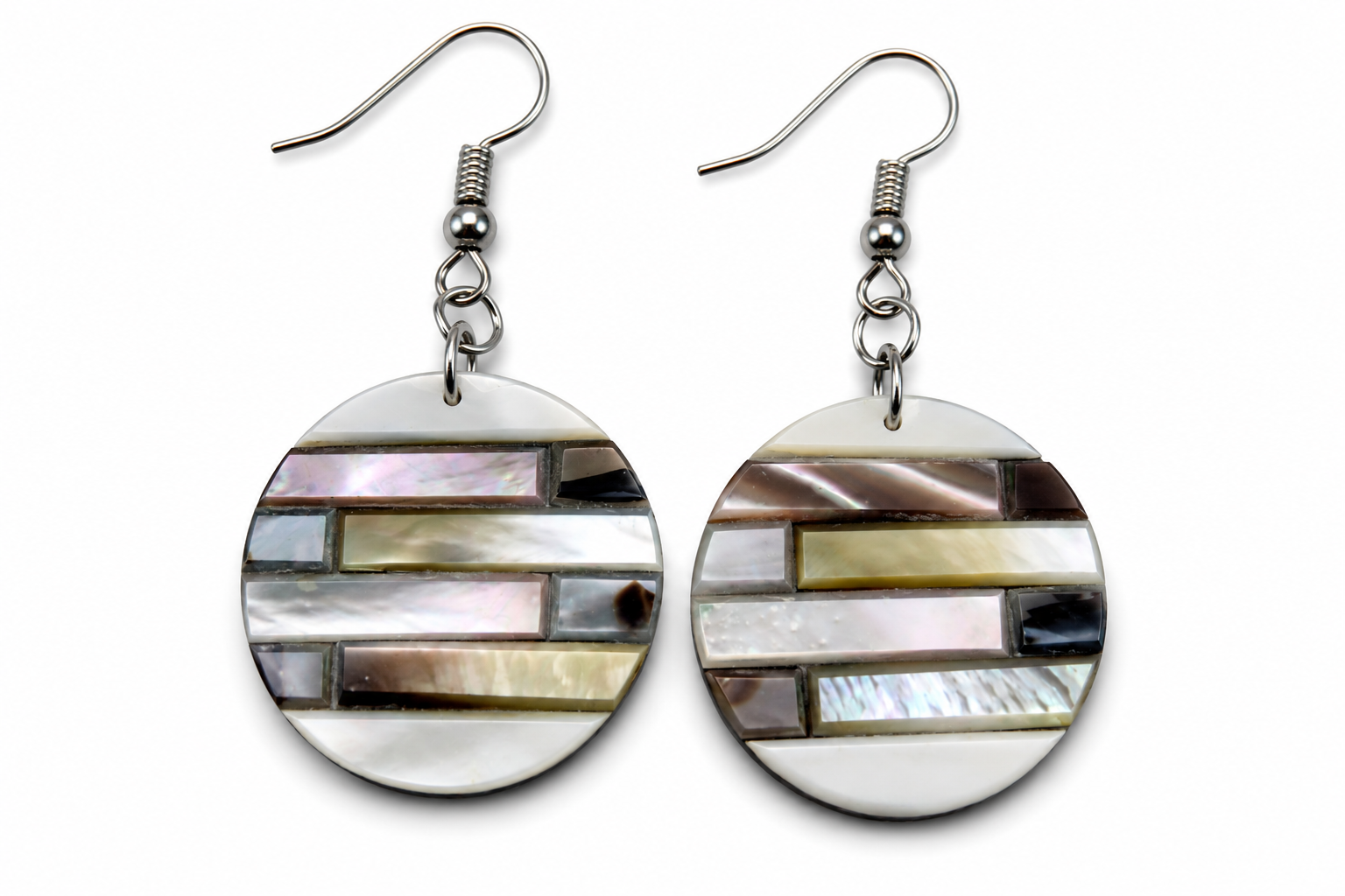 EARING MIXED SHELL INLAY HOOK