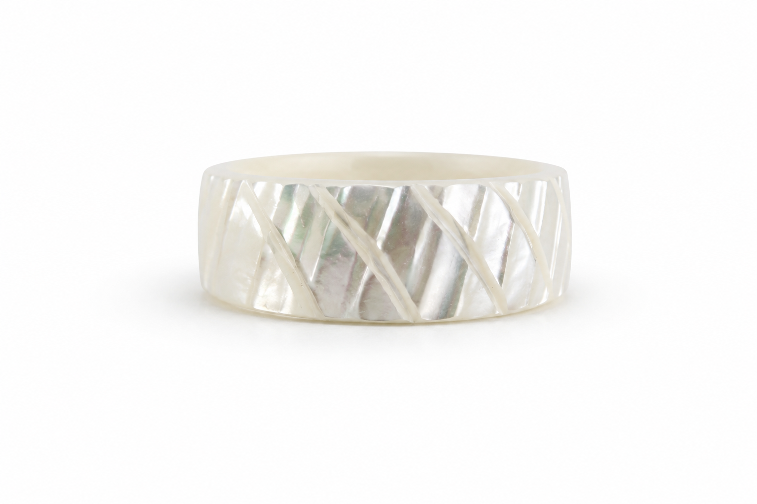 RING SILVER MOUTH GROOVED